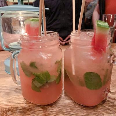 Two Watermelon Mojitos.