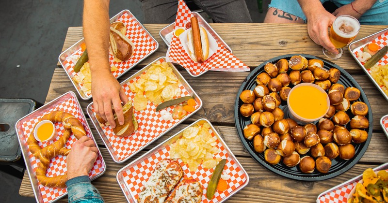 Interior, bar area and seating