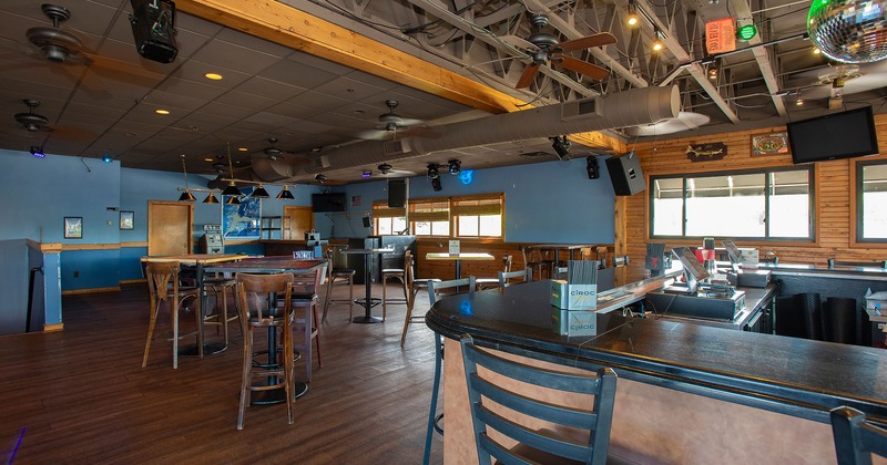 Interior, bar and seating area