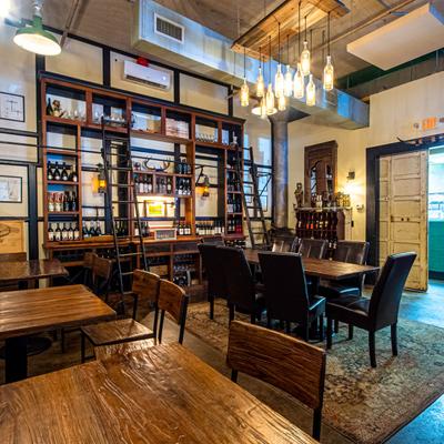 Interior, tables and seats