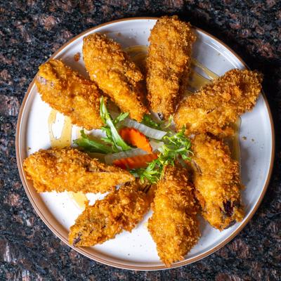 Crispy fried eggplant.