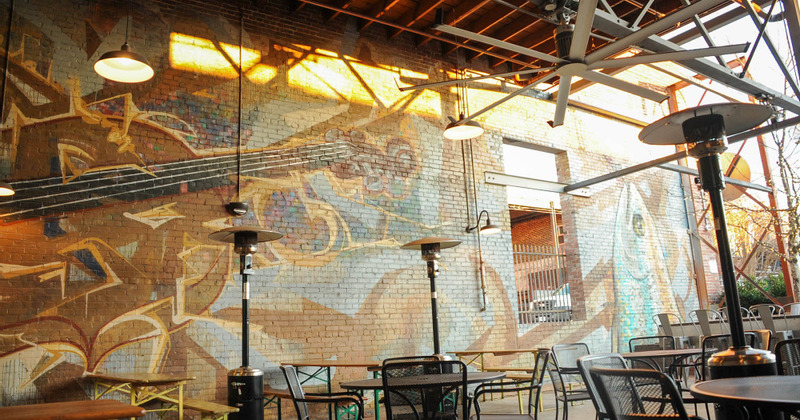 Exterior, outside seating area