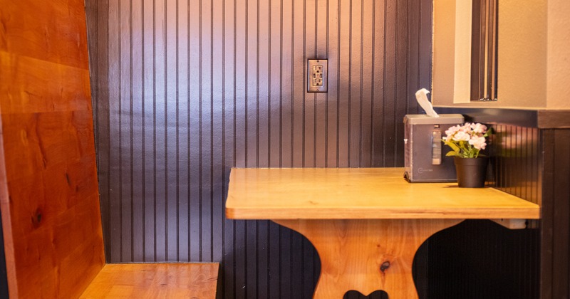 Booth, close up