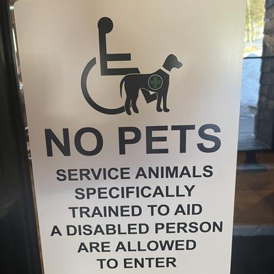 Lindy's is happy to host LEGITIMATE service dogs.