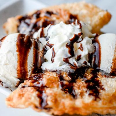 Chocolate Roti, closeup shot