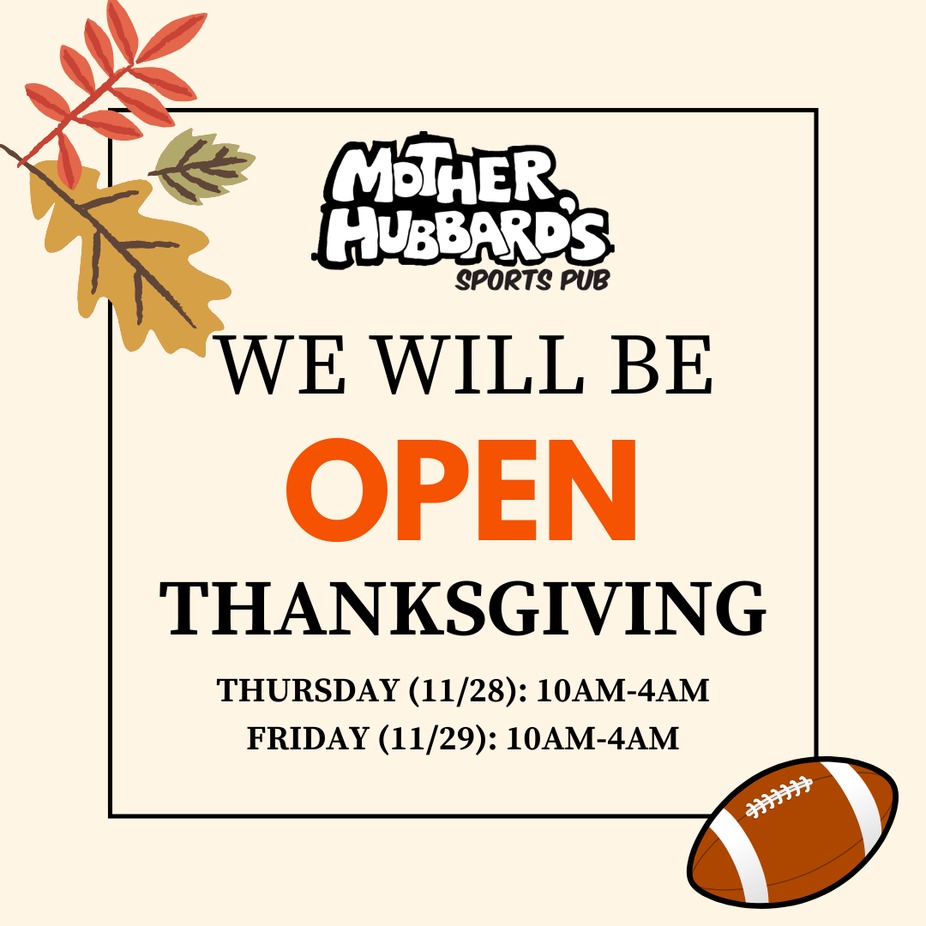 Open at 10am on Thanksgiving! event photo