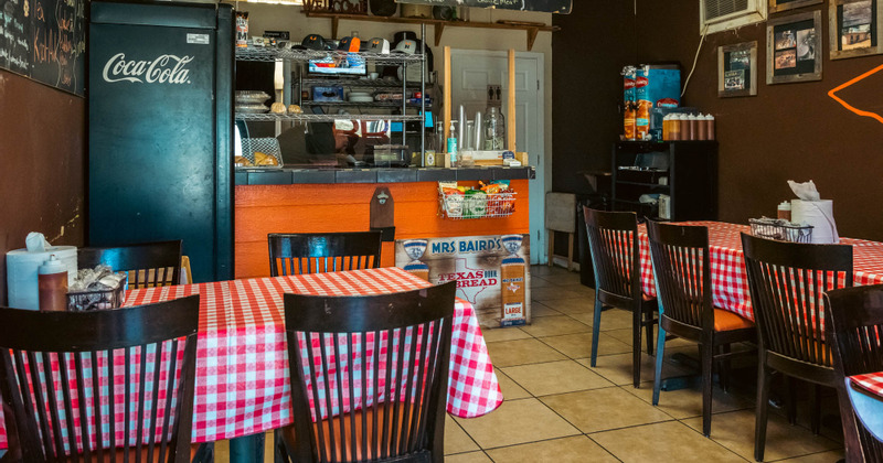 Interior, bar and seating area