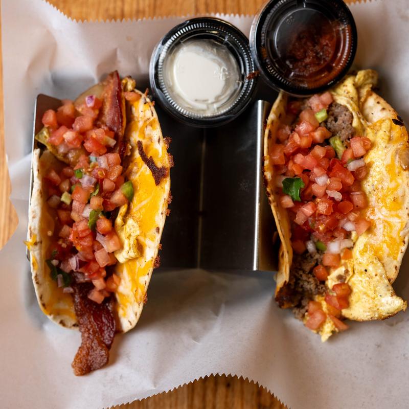 menu item 8 of 8, M&J's Breakfast Tacos