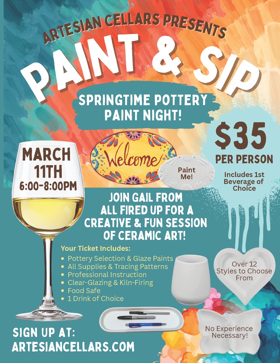 Springtime Pottery Paint Class event photo