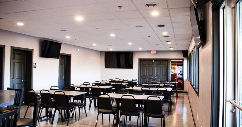 Interior, dining room, tables and chairs