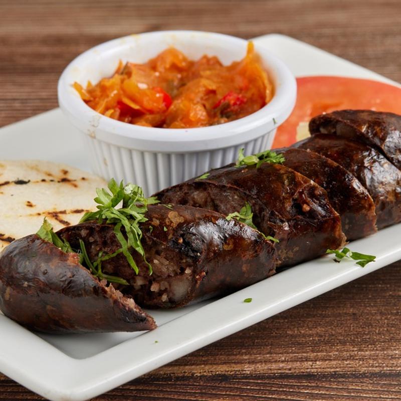 menu item 8 of 57, Blood Sausage with Corn Cake