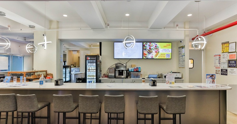 Interior, a bar with bar stools
