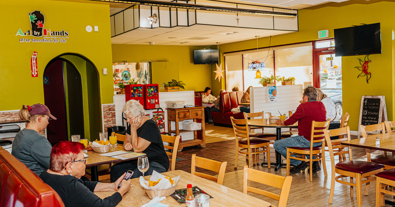 Guests sitting around the Interior