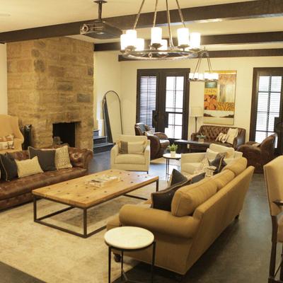 The lounge area with sofas.