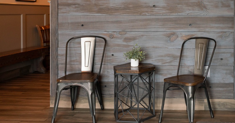 Interior, seating place near wall