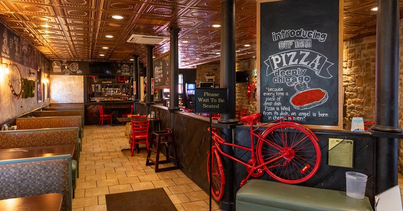 Interior, dining area, view from the entrance