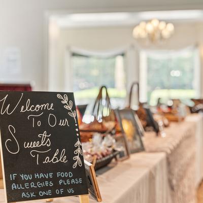 Blackboard with welcome message