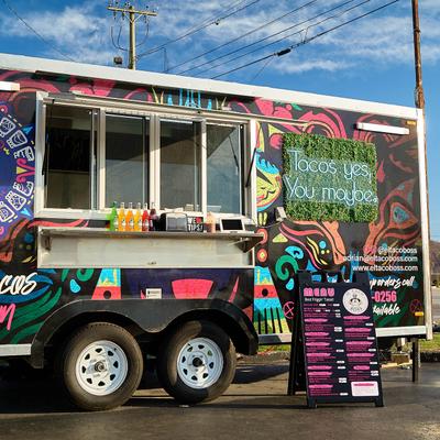 View of the food truck.