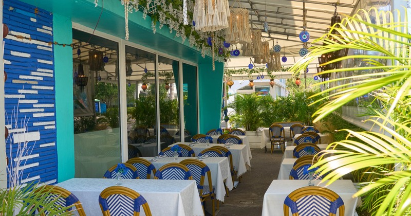 Exterior, tables and chairs