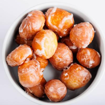 Bowl of donut holes.