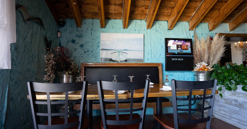 Interior, a dining table ready for guests