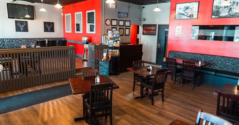 Interior of spacious and cozy dining area