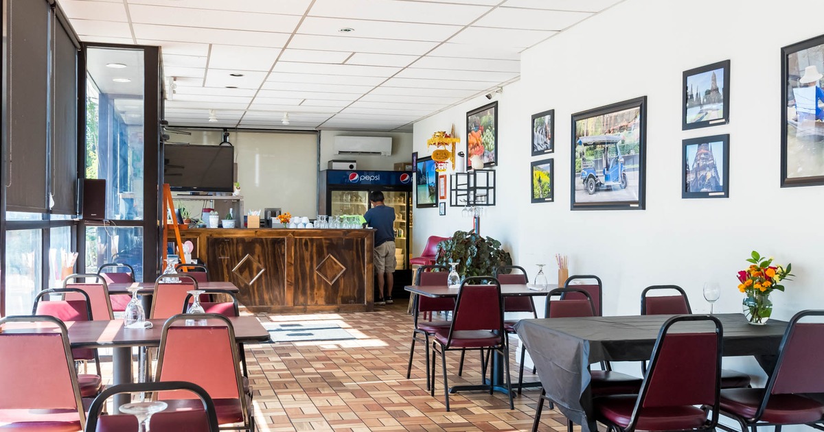 Interior, seating area with ordering counter in the back