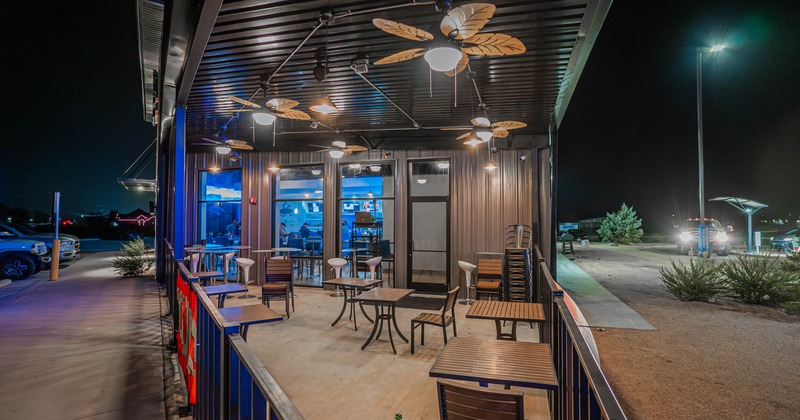 Exterior, tables and chairs