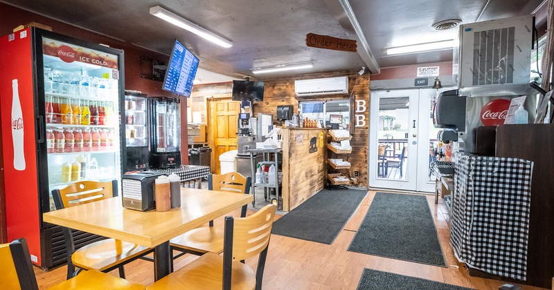 Interior space, dining area, order counter