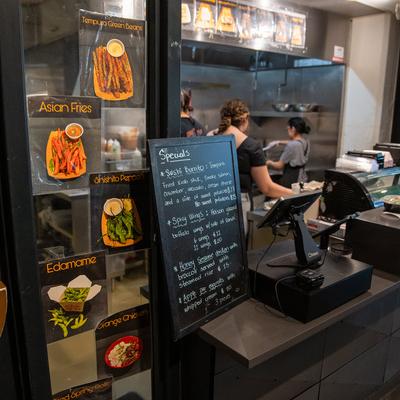 The restaurant's interior.