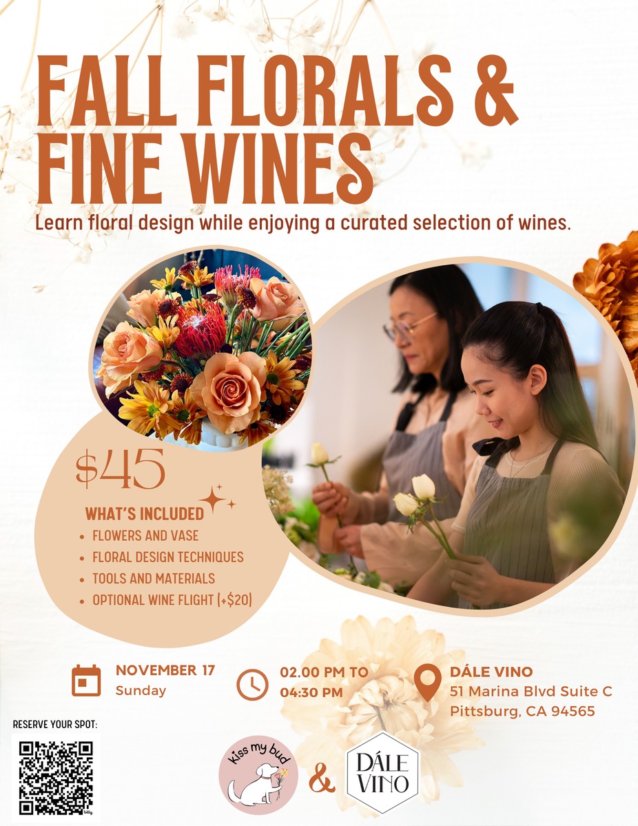 Fall Florals & Fine Wines Arrangement Experience event photo