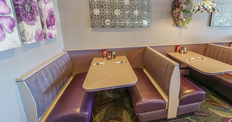 Interior, booths ready for guests