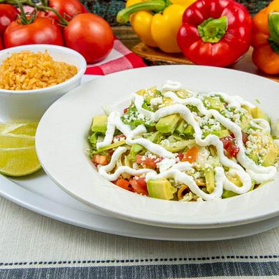 A served avocado salad.