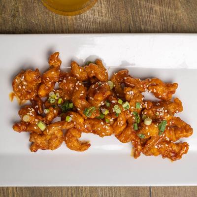 Korean Fire Shrimp With Mango Daquiri.