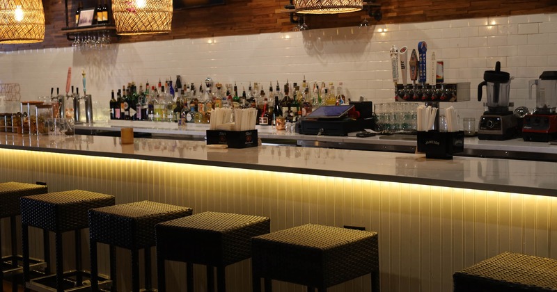 Bar area, bar stools