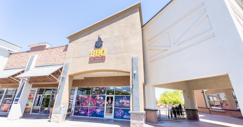 Exterior, angle view to restaurant