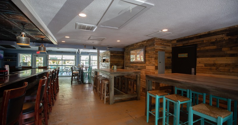 Interior, bar and seating area