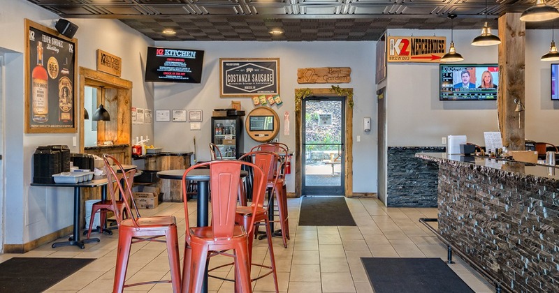 Interior, a pool table waiting for the guests