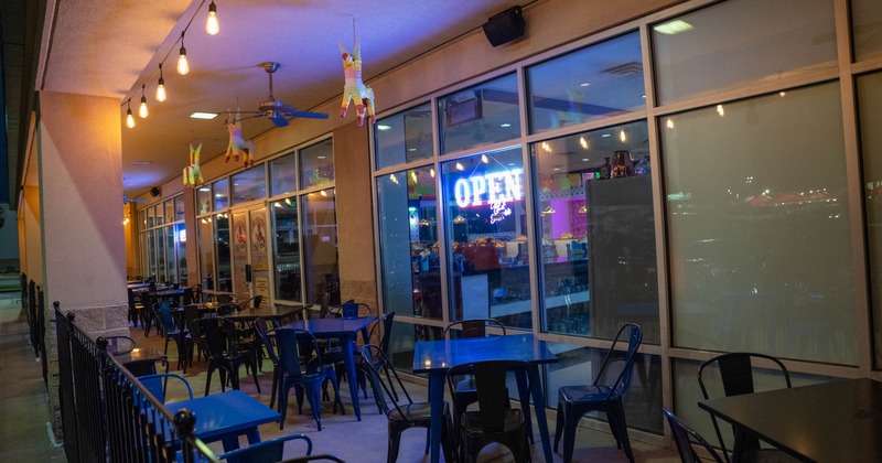 Exterior, seating and dining area