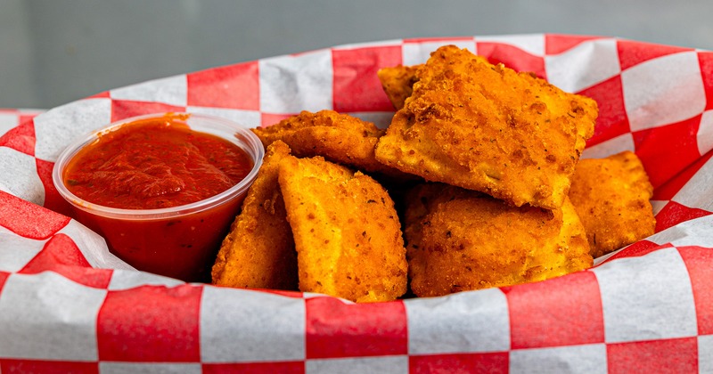 Fried Ravioli, with marinara sauce