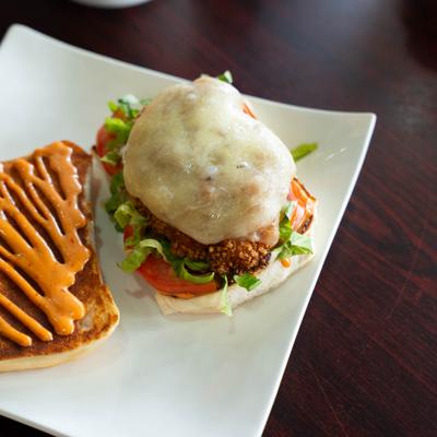 Chicken cheeseburger.