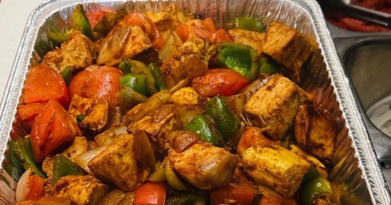 Grilled chicken with vegetables