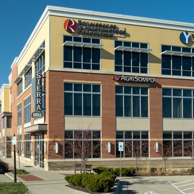 Exterior, restaurant building in Lenexa City Center..