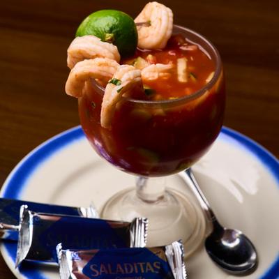 Shrimp cocktail.