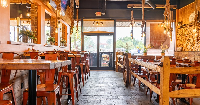 Rustic-style restaurant interior