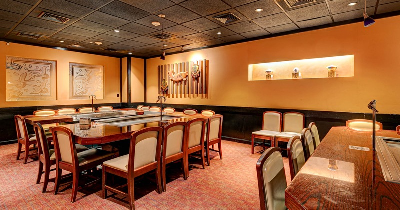 Interior, teppanyaki tables