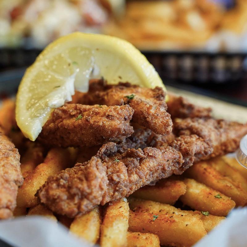 menu item 1 of 8, Fried Salmon Strips