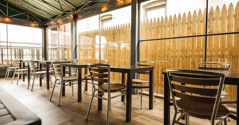 Covered seating area