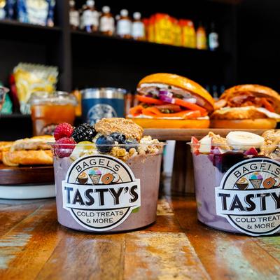 Various served foods.