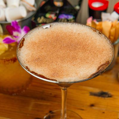 Chocolate Martini cocktail, close-up.
